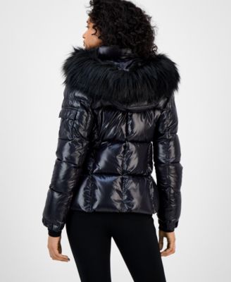 Women's Allie Faux-Fur-Trim Hooded Puffer Coat