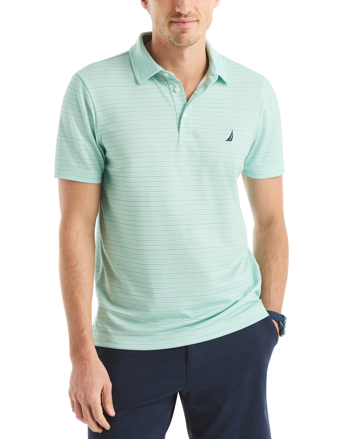 Nautica Men's Classic-fit Stripe Golf Polo Shirt