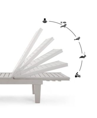 Adjustable & Waterproof Outdoor Patio Chaise Lounge Chairs - 1-Count