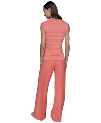 Women's Scalloped-Trim Sweater