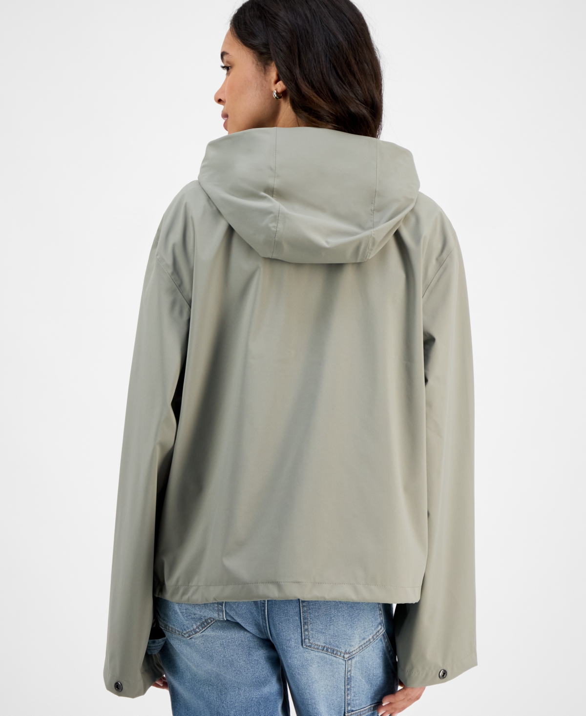 Rains Suva Hardshell Short String W Rain Jacket In Drift In Green