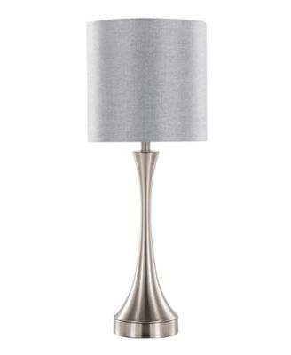25" Metal Lenuxe Contemporary Table Lamp, Set of 2