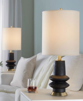 26" Polyresin Lloyd Contemporary Table Lamp, Set of 2
