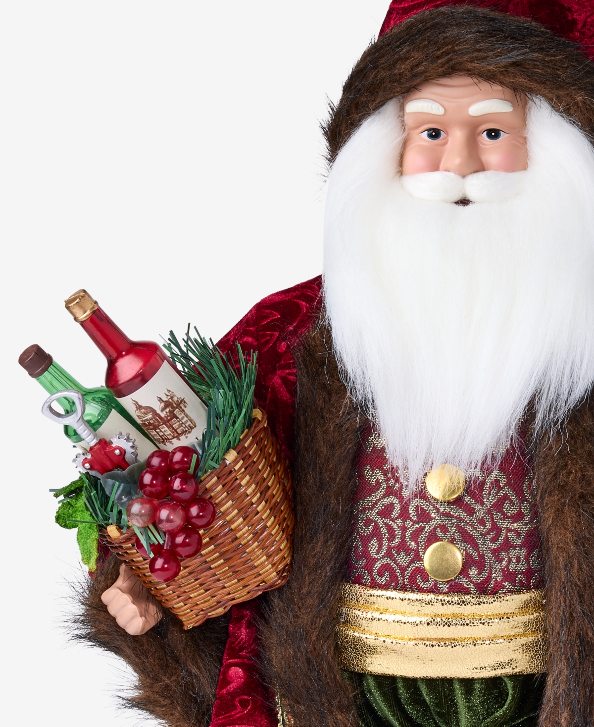 Holiday Lane Heritage Caucasian Santa With Wine, Macy's Exclusive