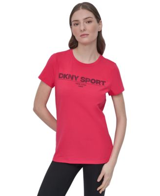 Women's Cotton-Blend Rhinestone-Logo T-Shirt