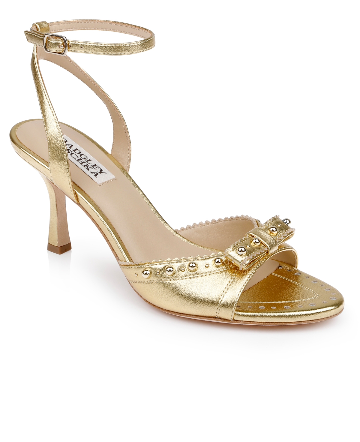 Women's Guliana Pointed Toe Dress Sandals - Gold Metallic Leather