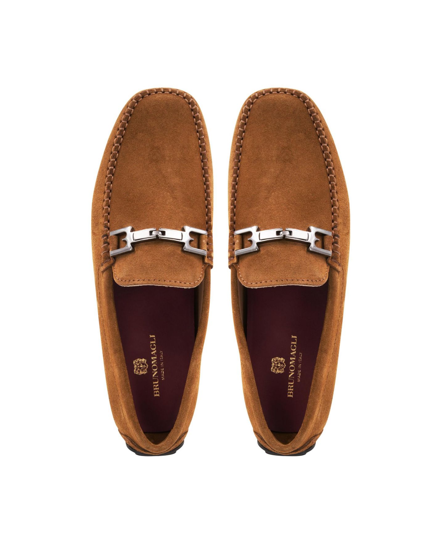 Мужские туфли Bruno Magli Taso Slip On, цвет: Коньячный замшевый — фото 5