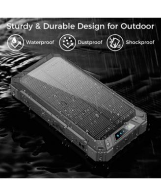 20,000mAh Power Bank- Convenient 4 Built-in Cables & Wireless Charging