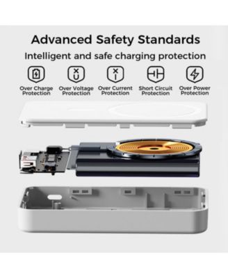 10000mAh Portable Magnetic Wireless Charge Power Bank w/ Phones Stand