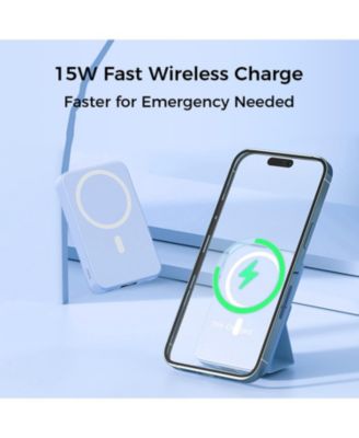 10000mAh Portable Magnetic Wireless Charge Power Bank w/ Phones Stand
