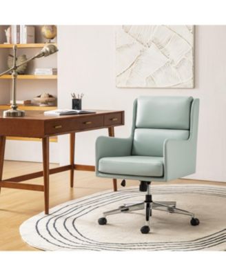 Zaysean Modern Faux Leather Tilting Executive Office Chair