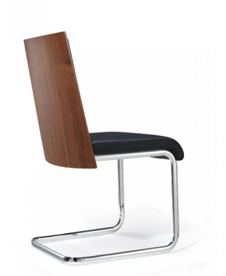 Faux Leather Dining Chairs Set of Two with Upholstered Seat for Home or Office