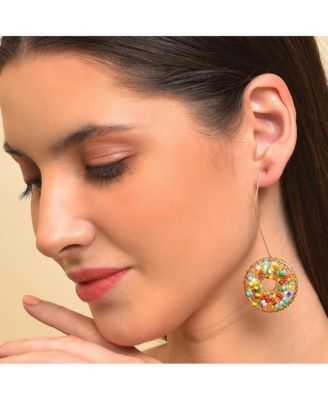 Women's Bead-Cluster Drop Earrings