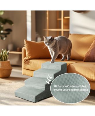 4-Step Non-Slip Sponge Dog Stairs for Small Dogs