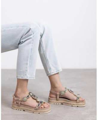 Women's Flat Suede Sandals By XTI