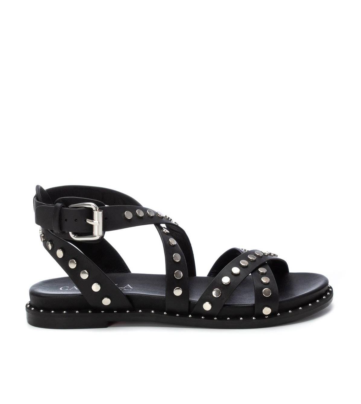 Carmela Leather Women's Fashion Sandals By Xti - Gold
