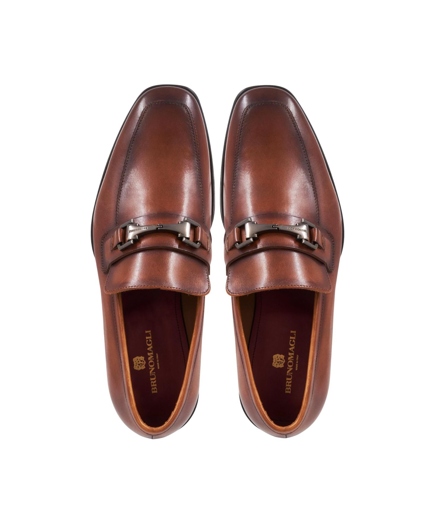 Мужские туфли Bruno Magli Raging Bit Slip On, цвет: Коньячный — фото 5
