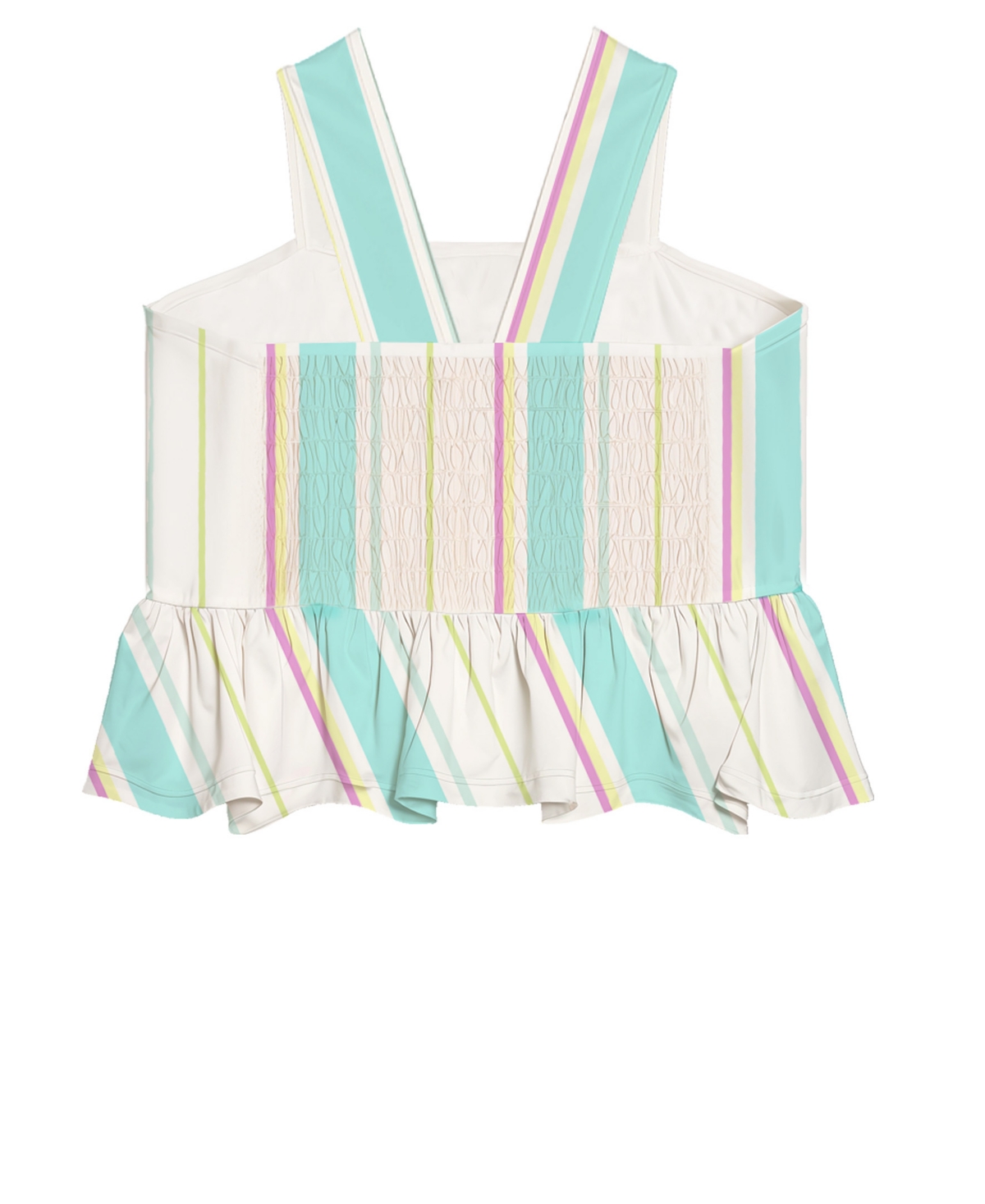 Disney Toddler And Little Girls 2-piece Stitch Embroidered Stripe Linen Top And Pant Set