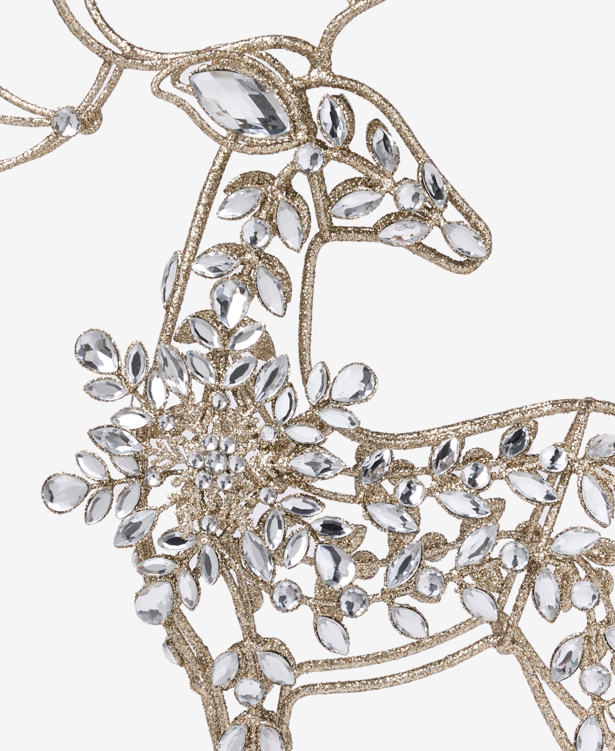 Holiday Lane Opulence Iron And Gem Deer Figurine, Macy's Exclusive In Multi