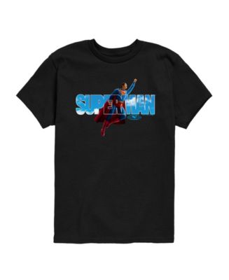 T-shirt Garçon Superman Logo Noir - Taille 5-6 - Neuf Avec étiquettes