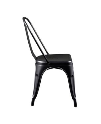 Set of Four Sturdy Steel Side Chairs for Dining or Kitchen