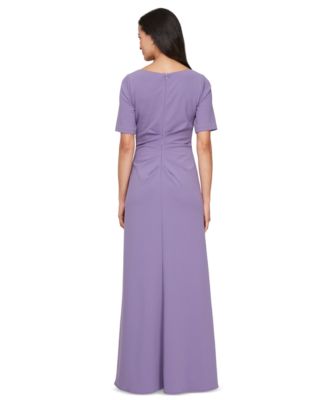 green emerald velvet dress Alex Evenings Petite Victoria Empire Waist Gown Eggplant / 16p