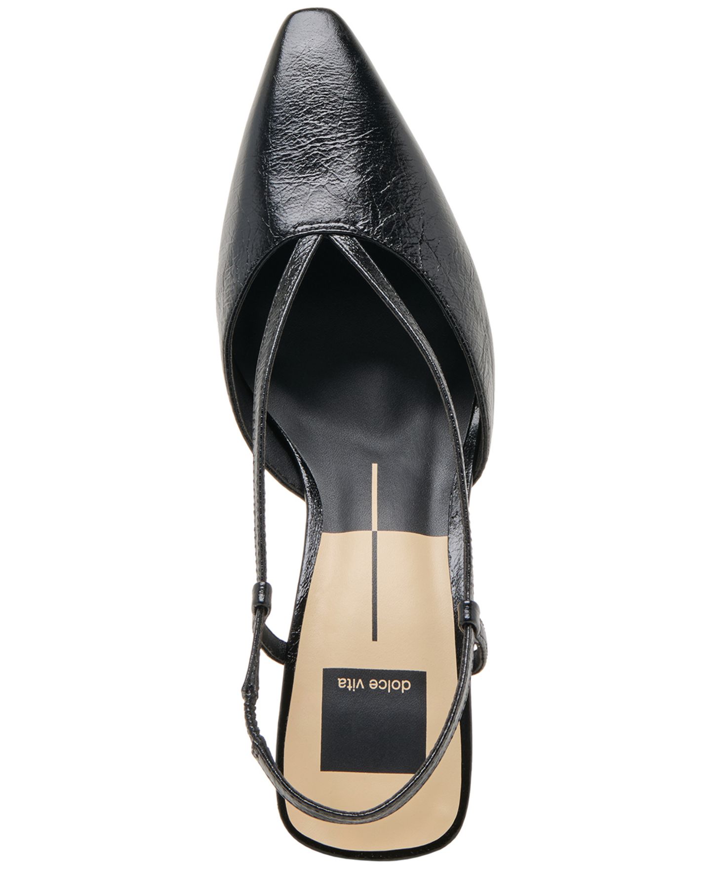Женские туфли Dolce Vita Ginay Pointed-Toe Slingback Blade-Heel, цвет: Чёрный кожаный — фото 4