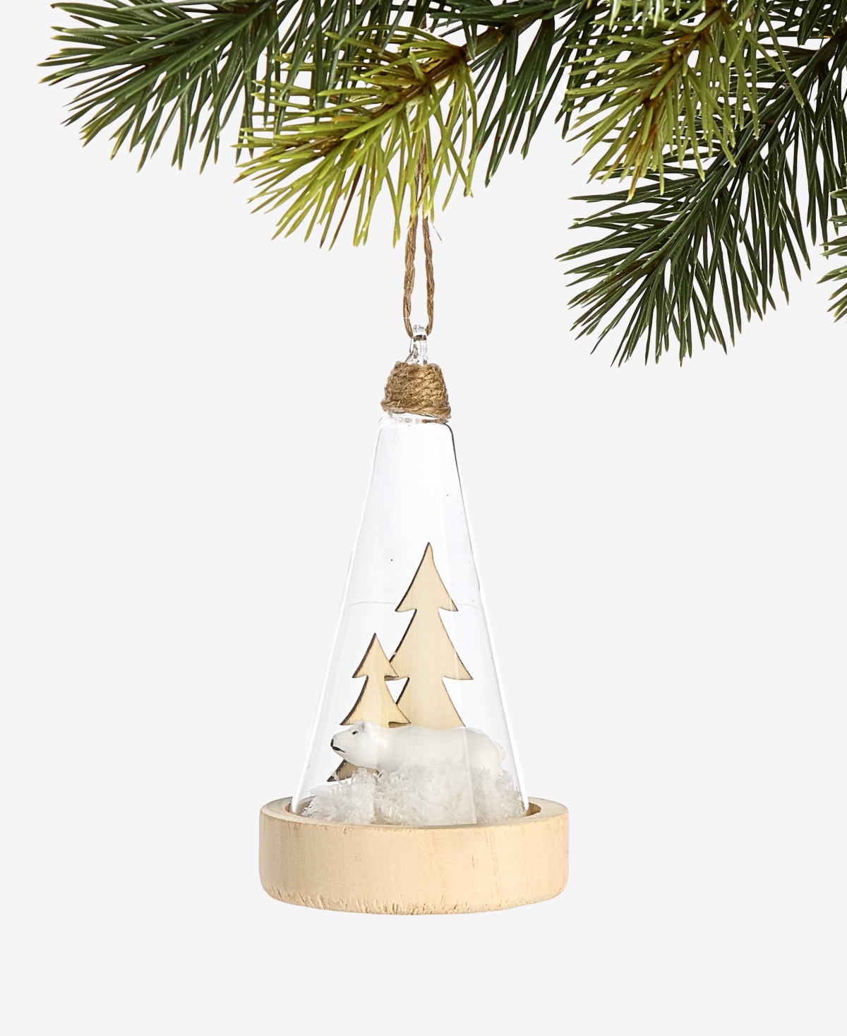 Holiday Lane Tree And Polar Bear Ornament, Macy's Exclusive In Neutral
