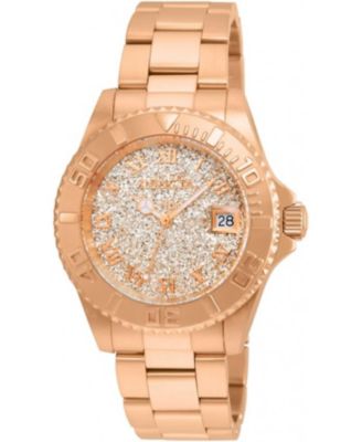 Women's 22708 Angel Quartz 3 Hand Rose Gold Dial Watch