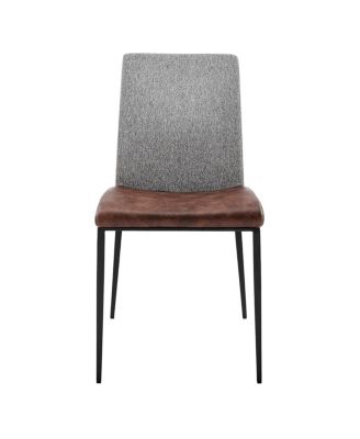 Set of 2 Stainless Steel Chairs for Dining Room or Office Seating