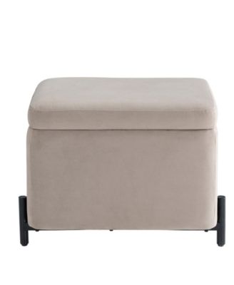 24" Velvet Kyoto Small Storage Ottoman