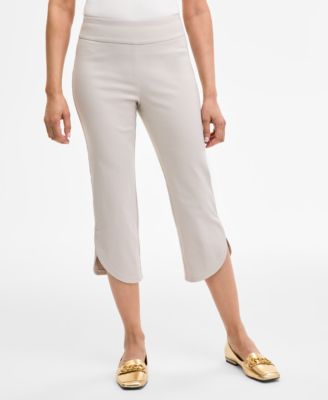 Women's Mid-Rise Pull-On Tulip-Hem Capri Pants, Exclusively at Macy's