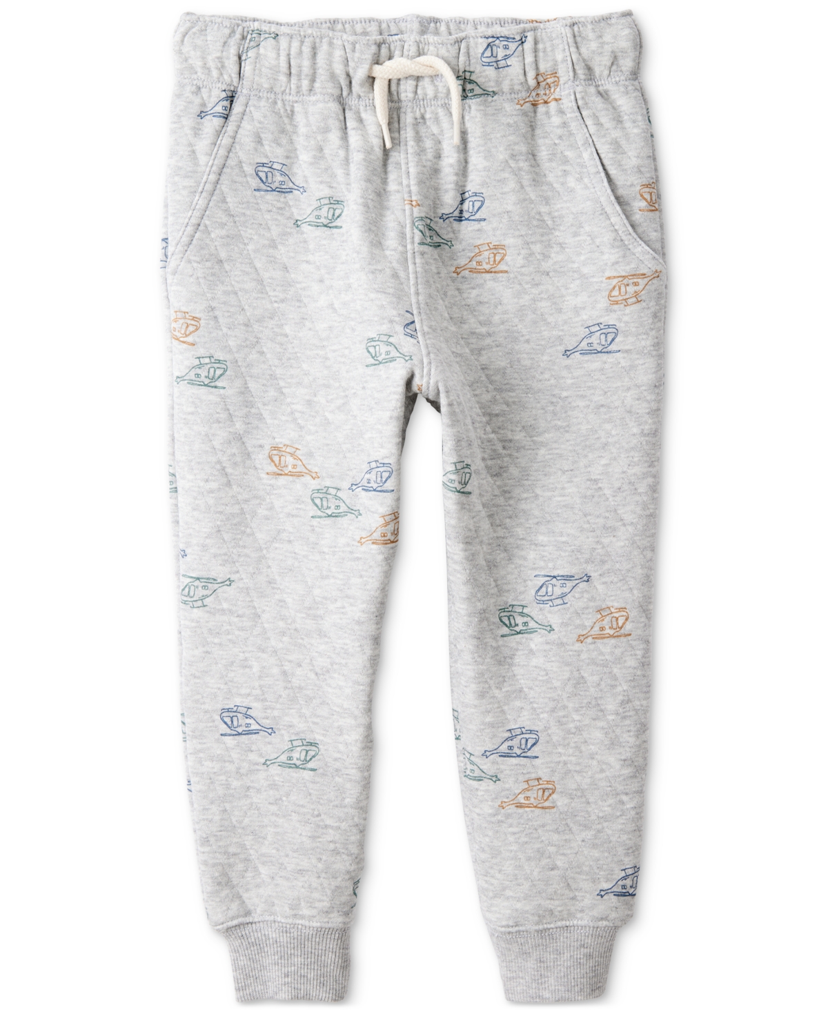 Carter's Toddler Boys 2-pc. Helicopter Quilted Hoodie & Pants Set In White