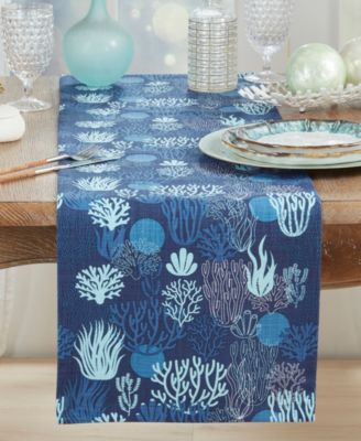 Ocean Depths Coral Table Runner, 14" x 72"