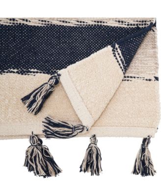 Tasseled Stripe Table Runner, 16" x 72"