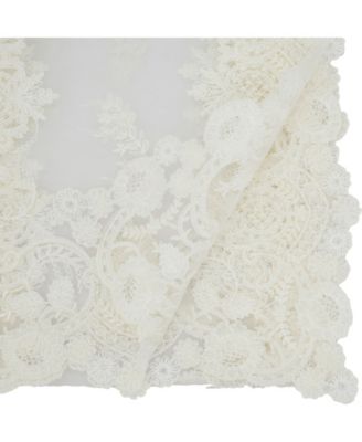 Floral Net Lace Table Runner, 15" x 72"