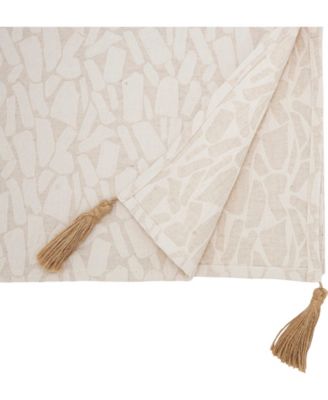 Mixed Linen Jacquard Table Runner, 16" x 72"
