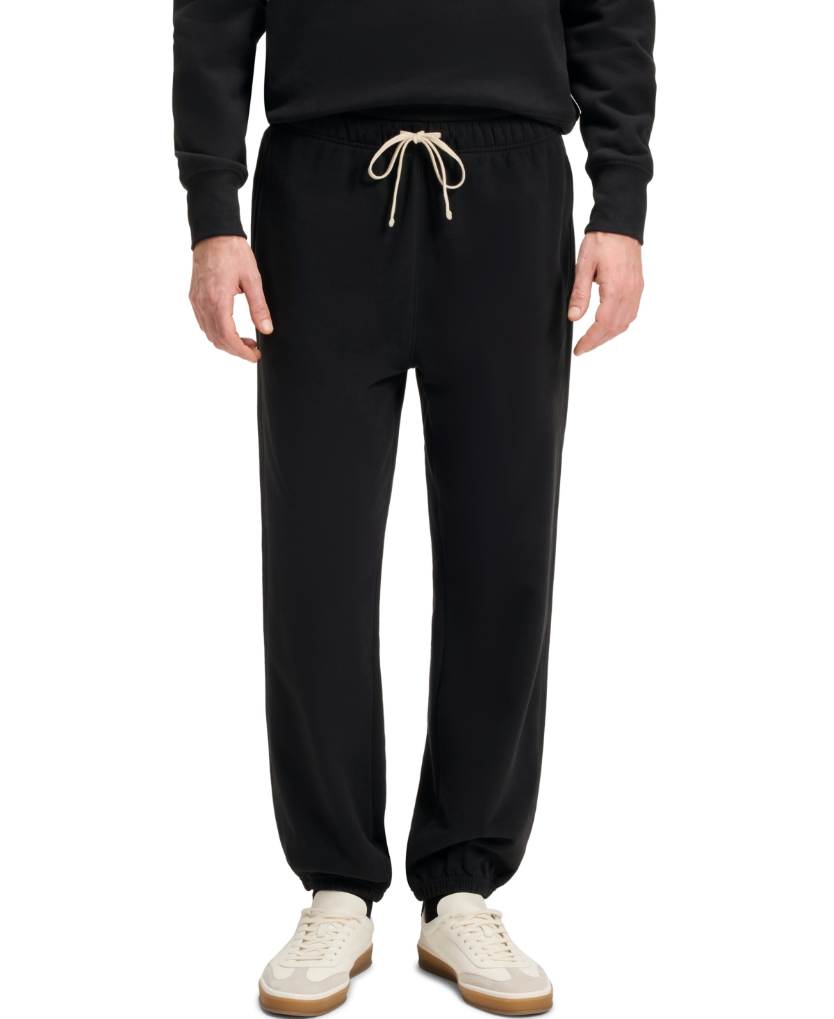 Beckham x Boss Men's Cotton Terry Relaxed Tracksuit Sweatpants - Black