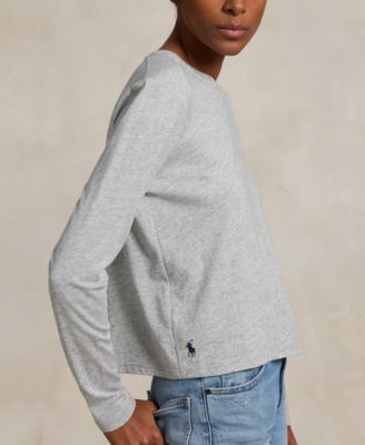 Women's Shrunken-Fit Jersey Long-Sleeve Tee