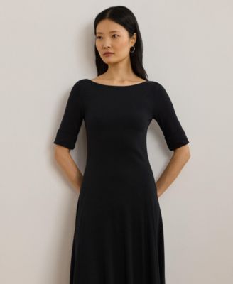 Women's Rib-Knit Stretch Cotton Midi Dress