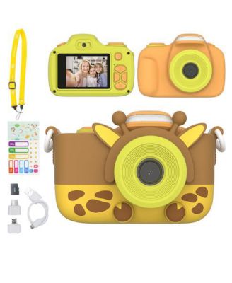Camera 3 (Yellow) Kids Digital Camera, Video Camera for Toddlers, 16MP 1080HD Video, MicroSD Card, Selfie & Macro Lens, Safety Neck Lanyard Gift for Kids 3-12