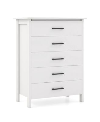 Modern 5 Drawer Chest Storage Dresser Cabinet with Metal Handles