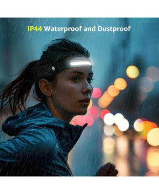 LED Headlamp Rechargeable - Super Bright Motion Sensor Headlight with 1200 mAh Battery, 230°COB Wide Beam & Adjustable Spotlight