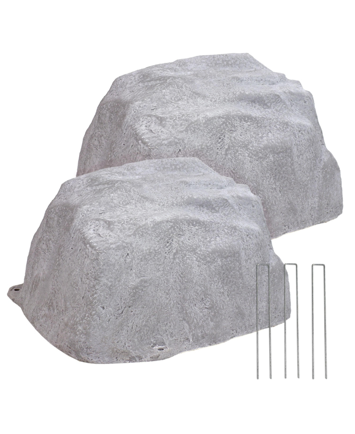 14&#x201D; H Polyresin Artificial Landscape Rock Cover - Lightweight Fake Rock Well Pump Cover for Outside - Sand - 2-Pack - Sand