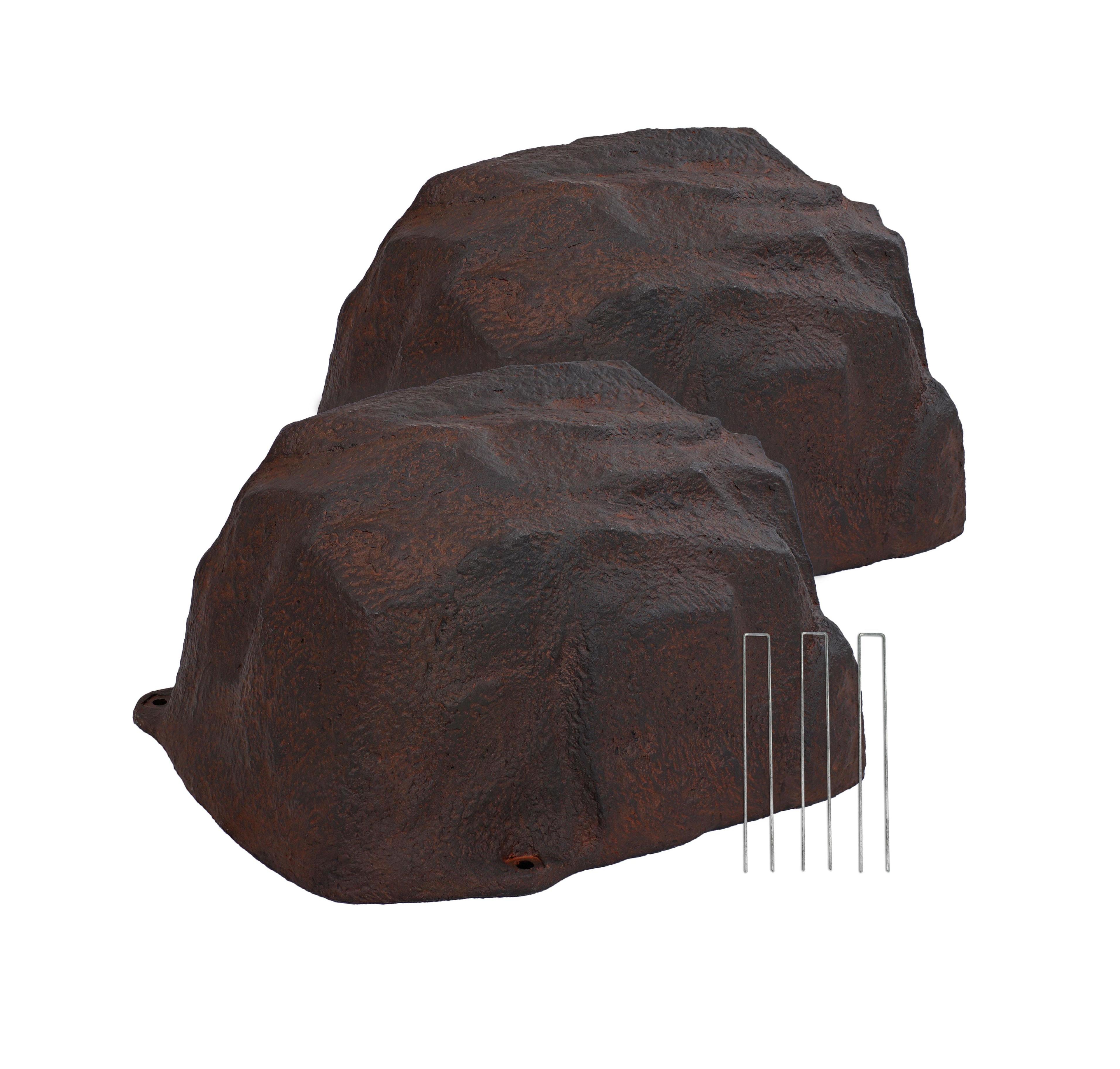 Outdoor Polyresin Landscape Rock Septic Cover with Stakes