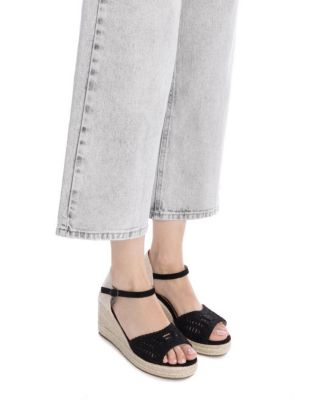 Women's Raffia Wedge Sandals By XTI