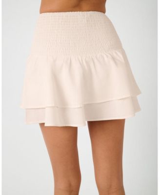 Women's Smocked Ruffle Mini Skirt