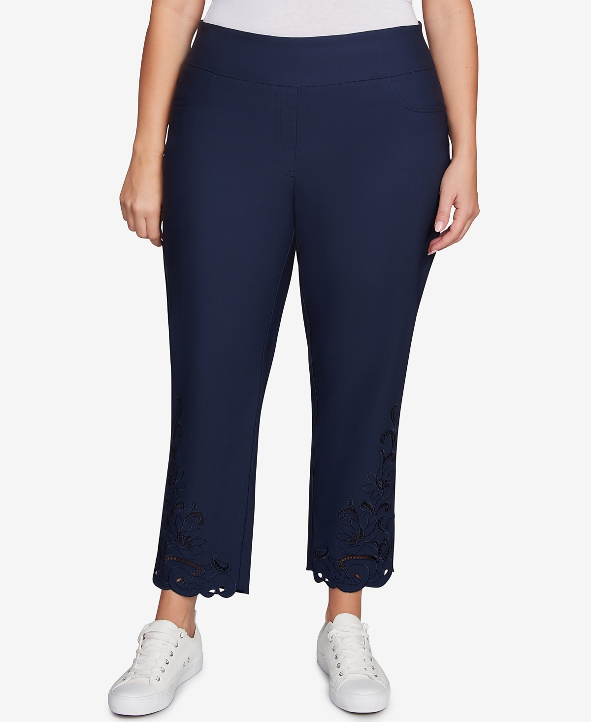 Ruby Rd. Plus Size Embroidered Ankle Pant