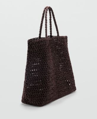 MANGO - Women's Natural Fibre Maxi Bag