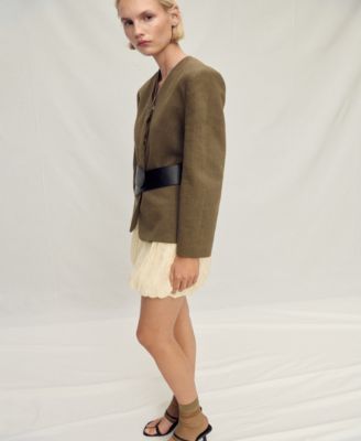 Women's Balloon Effect Ramie Skirts